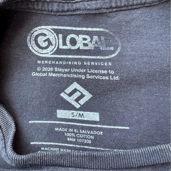 Slayer Undisputed Attitude T-shirt Long Sleeve Marble Black Men's S/M - Picture 7 of 8